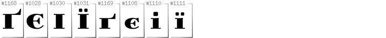 Ukrainian - Additional glyphs in font Yokawerad