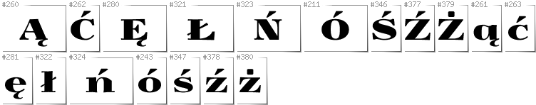 Polish - Additional glyphs in font Yokawerad