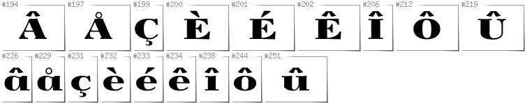 Walloon - Additional glyphs in font Yokawerad