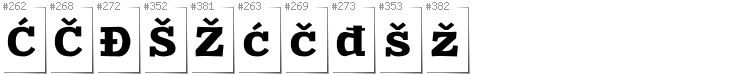 Bosnisch - Zusätzliche Zeichen in der Schrift Zantroke