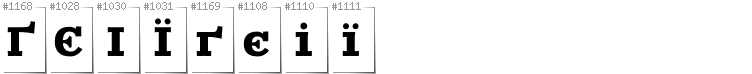 Ukrainian - Additional glyphs in font Zantroke