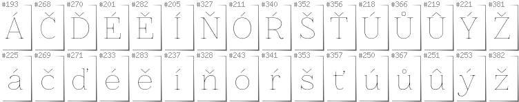 Tschechisch - Zusätzliche Zeichen in der Schrift Znikomit