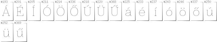 Ungarisch - Zusätzliche Zeichen in der Schrift Znikomit