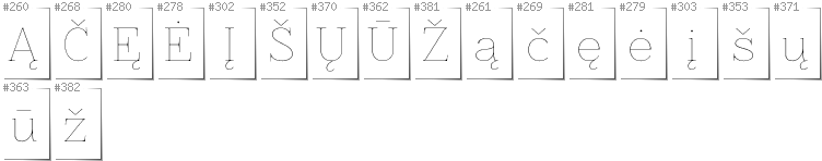 Litauisch - Zusätzliche Zeichen in der Schrift Znikomit