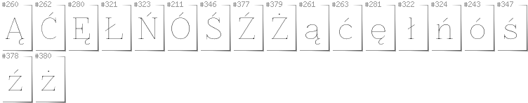 Polnisch - Zusätzliche Zeichen in der Schrift Znikomit