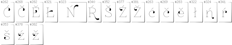 Obersorbisch - Zusätzliche Zeichen in der Schrift ZnikomitNo24