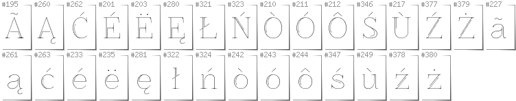 Kaschubisch - Zusätzliche Zeichen in der Schrift ZnikomitNo25