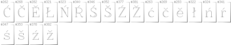 Niedersorbisch - Zusätzliche Zeichen in der Schrift ZnikomitNo25