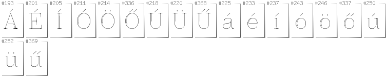 Ungarisch - Zusätzliche Zeichen in der Schrift ZnikomitNo25