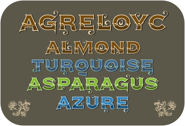 Color font Agreloyc made by gluk