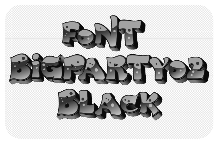 Font BigPartyO2Black made by gluk