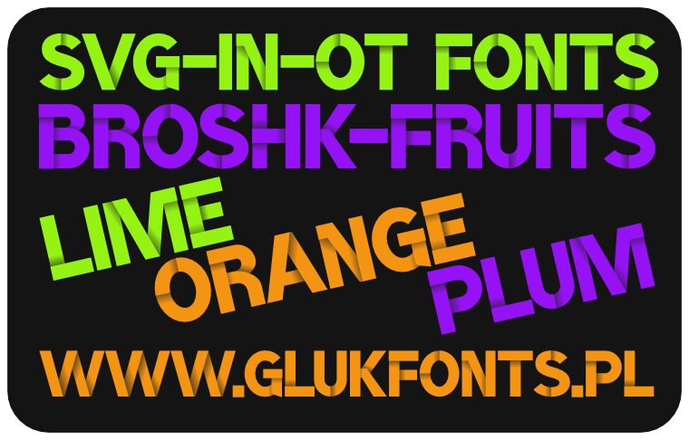 SVG-in-OpenType font BroshK-fruits made by gluk
