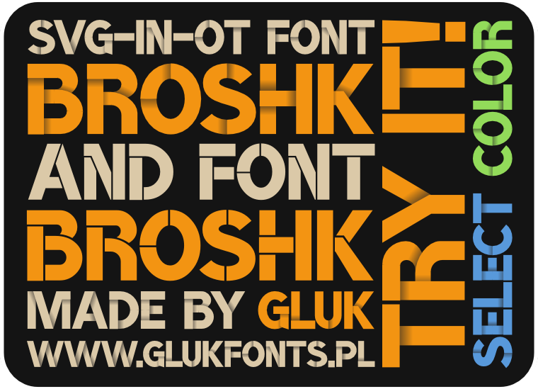 Font BroshK made by gluk