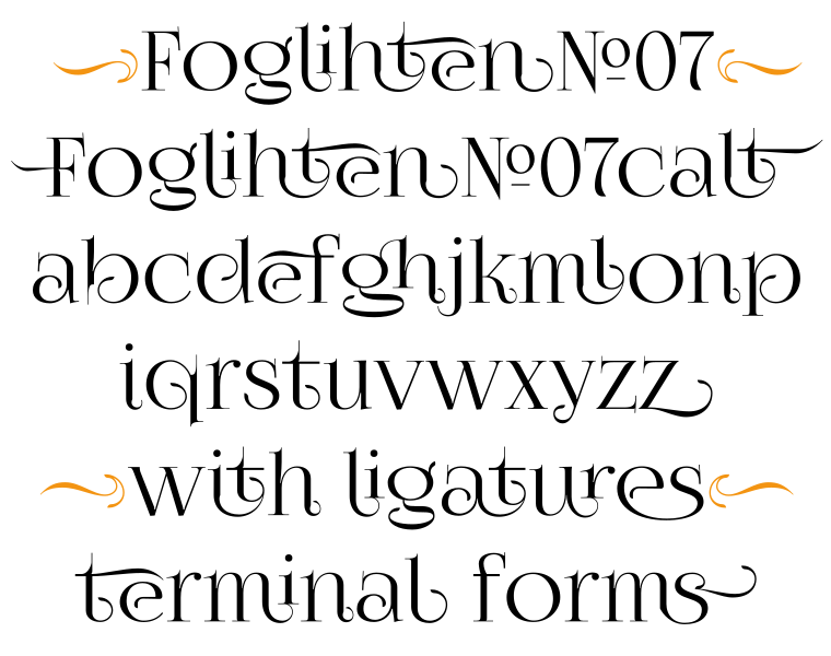 Font FoglihtenNo07 made by gluk