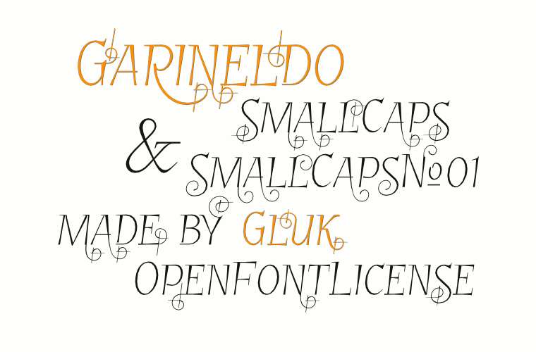 font Garineldo SmallCaps and GarineldoSCNo01  by gluk