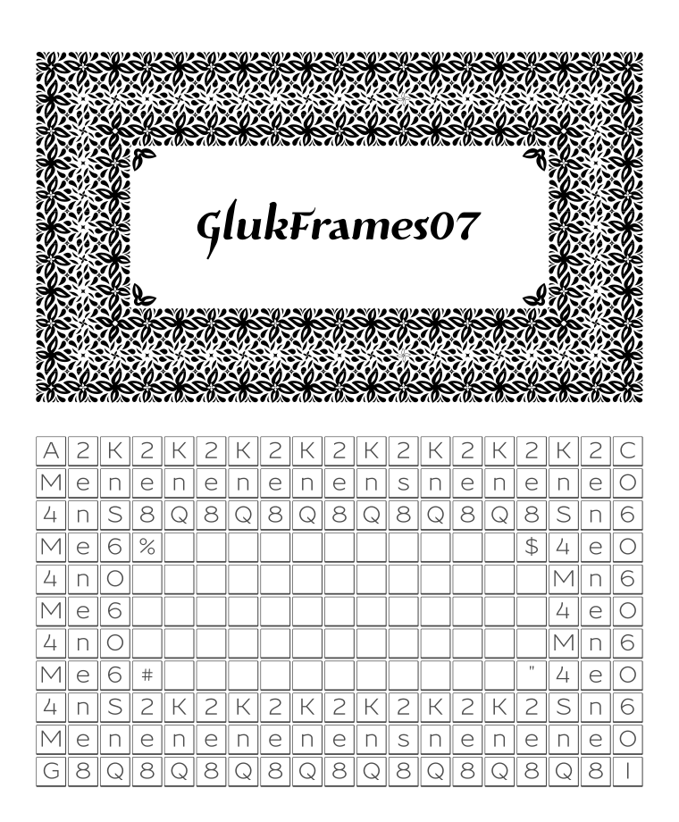 Font GlukFrames07 made by gluk