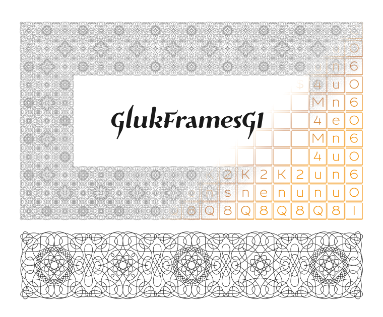 Font GlukFramesG1 made by gluk