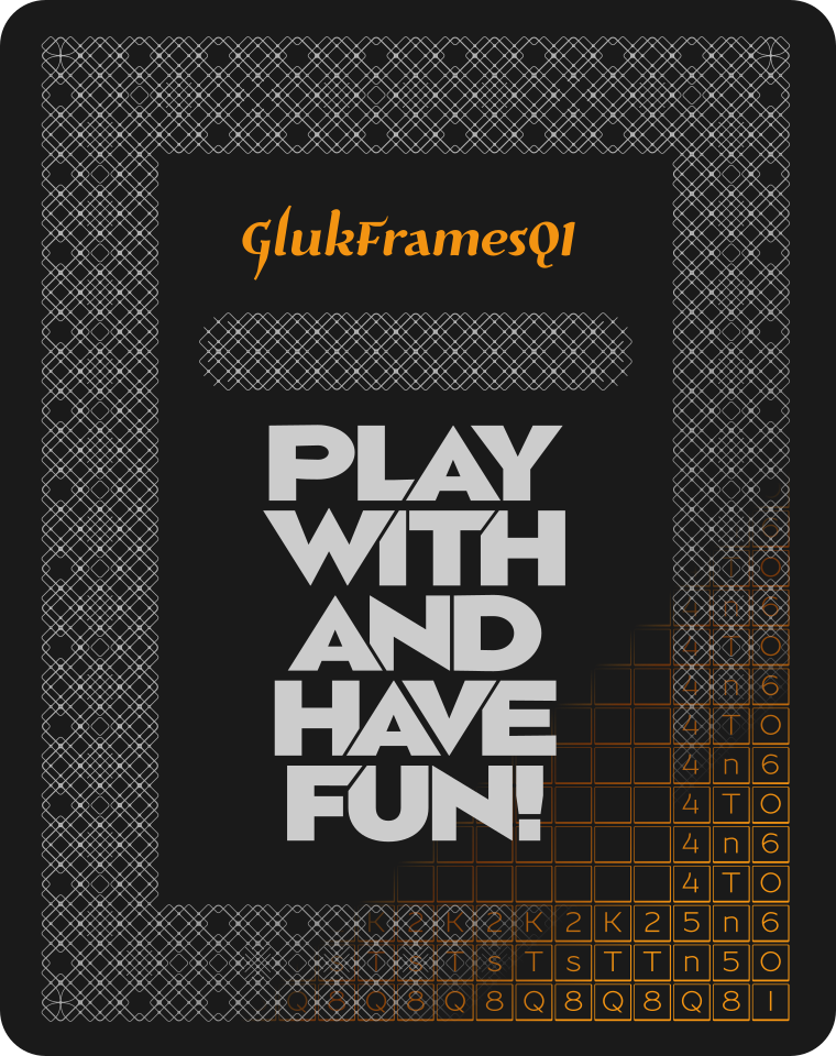 Font GlukFramesQ1 made by gluk