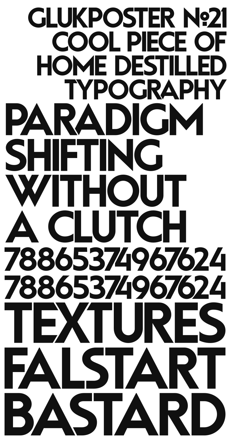 Poster font GlukPosterNo21 made by gluk