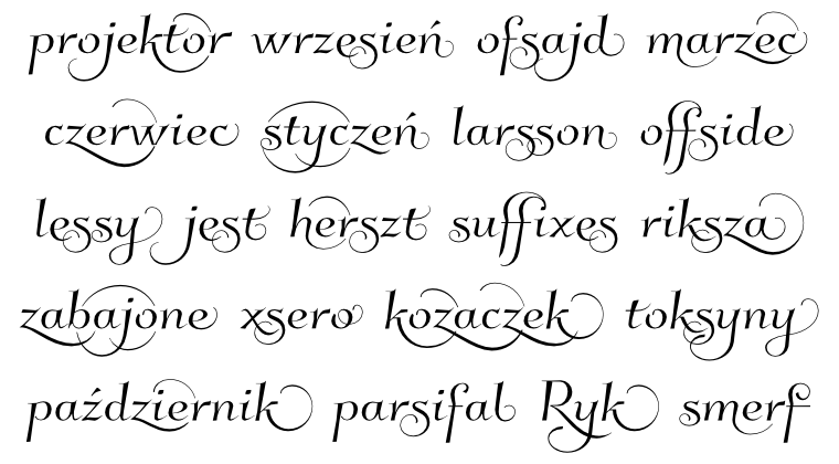 Font Kleymissky examples
