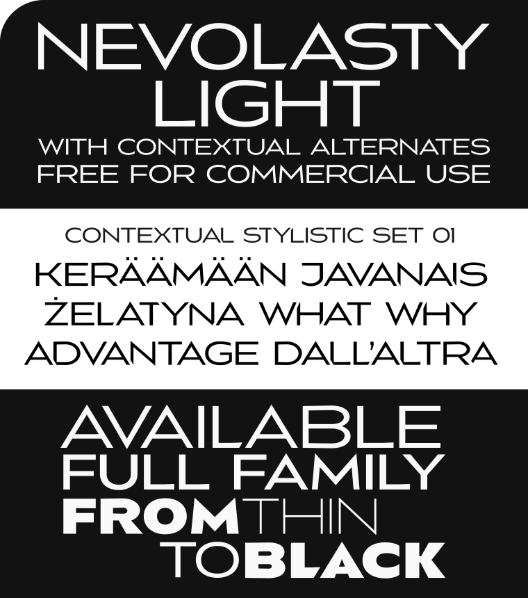 Font NevolastyLight made by gluk