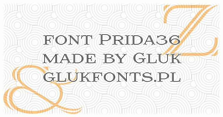 Font Prida36 made by gluk