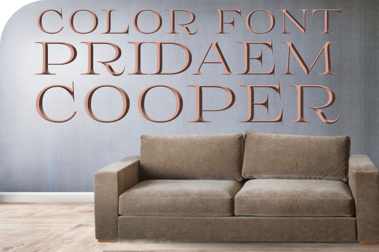 Font PridaEm-Cooper made by gluk