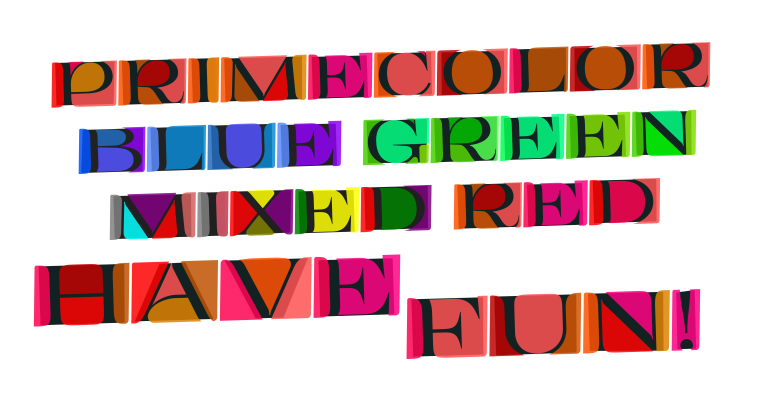 Font Primecolor made by gluk