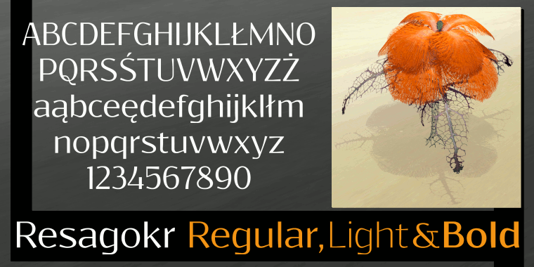 Font Resagokr made by gluk