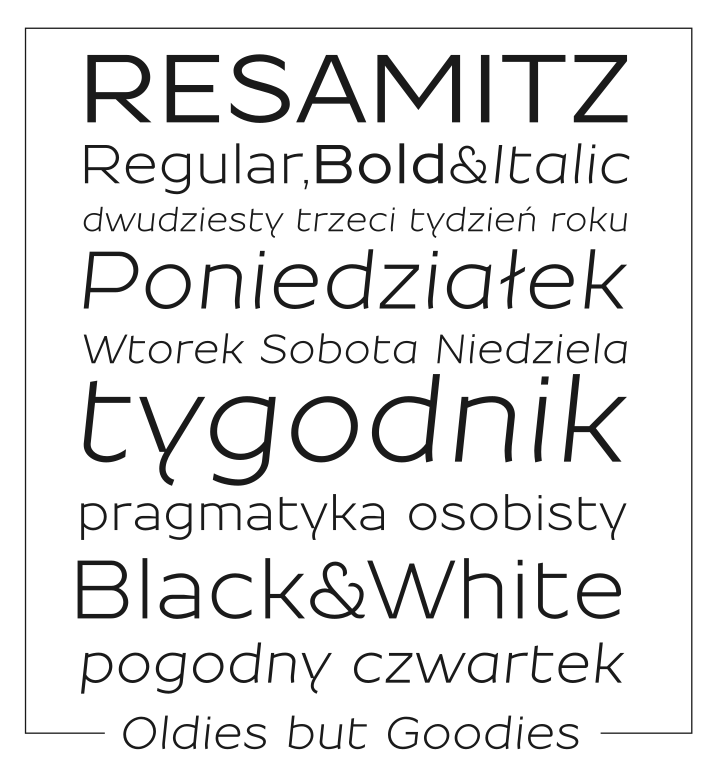 Sans font Resamitz by gluk