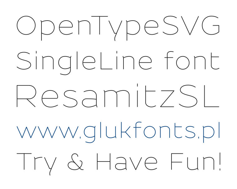 Font ResamitzSL-SVGinOT made by gluk