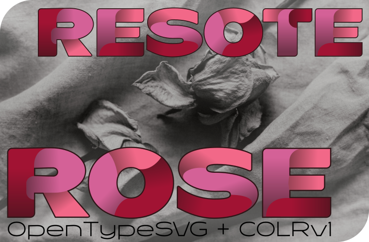 Font ResotE-Rose made by gluk