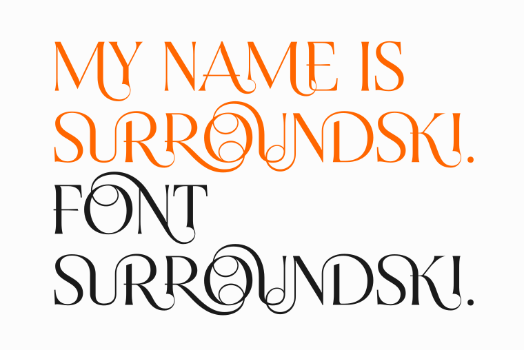 Font Surroundski made by gluk