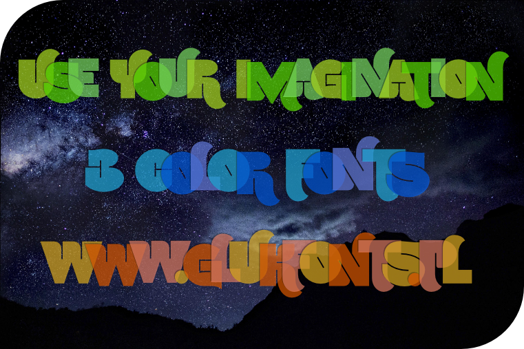 color fonts UseYourImagination made by gluk