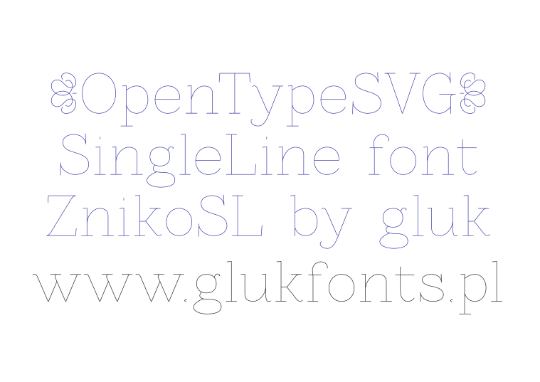 Font ZnikoSL-SVGinOT-8 made by gluk