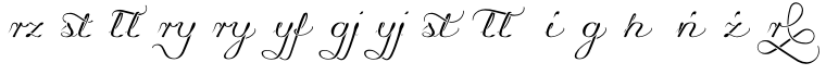 Font Promocyja with ligatures