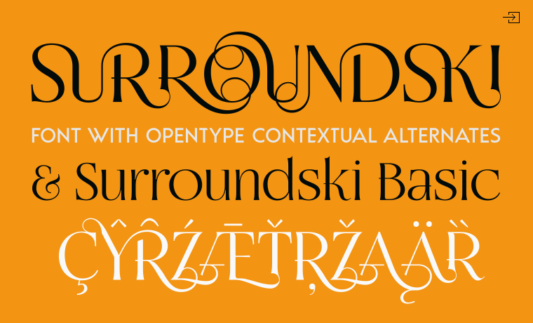 font Surroundski with Contextual Alternates