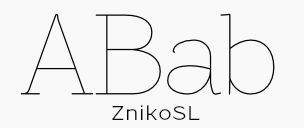 font ZnikoSL by gluk